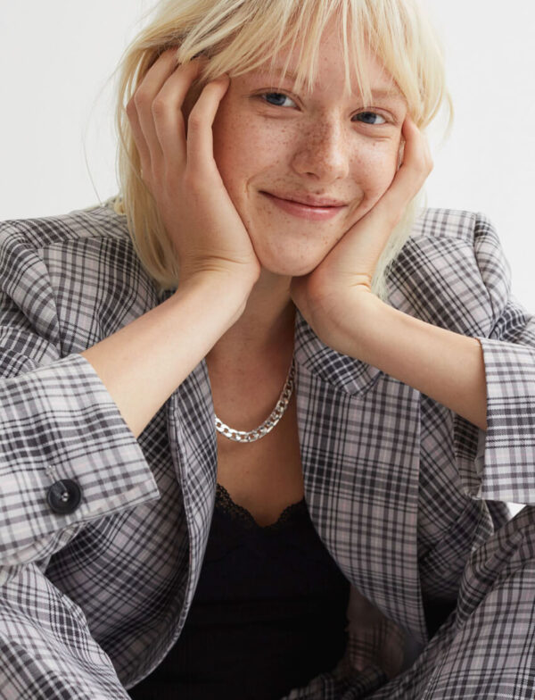 Linen Check Blazer - Image 7